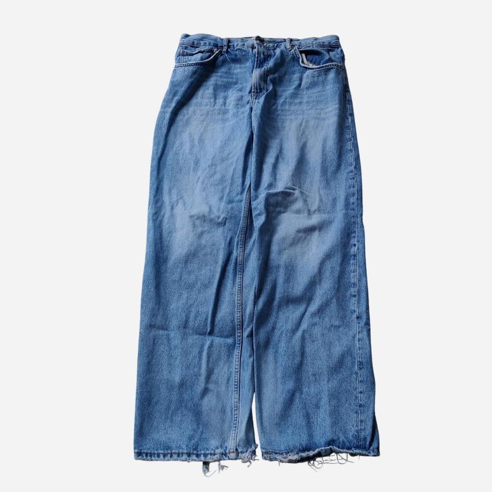 Zara blue wide leg loose fit jeans